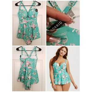 Torrid floral swimsuit